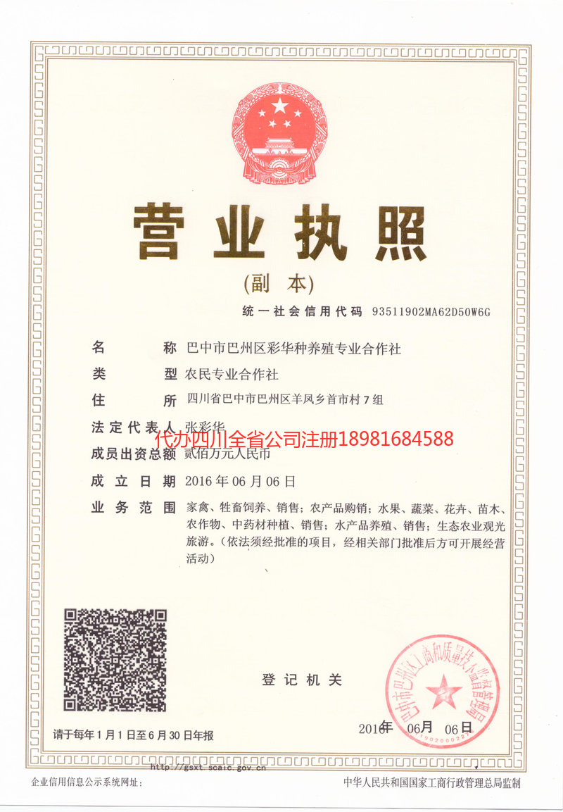 伊宁市伊宁市彩华种养殖专业合作社